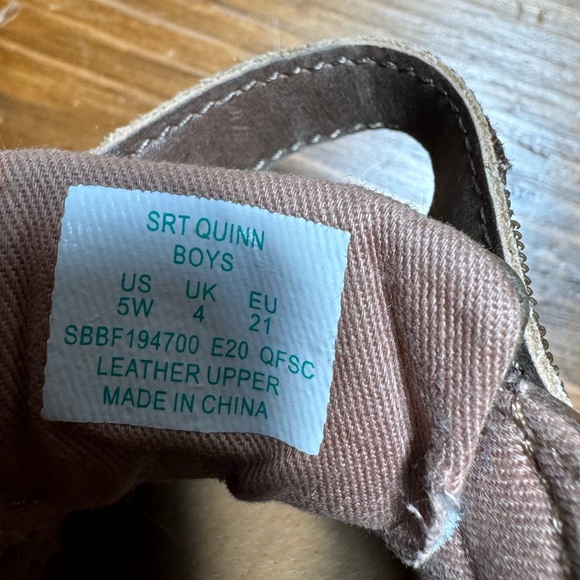 Stride Rite Quinn Boys Leather Easy On/Off Boot Chocolate Brown Velcro strap 5 - Picture 2 of 10